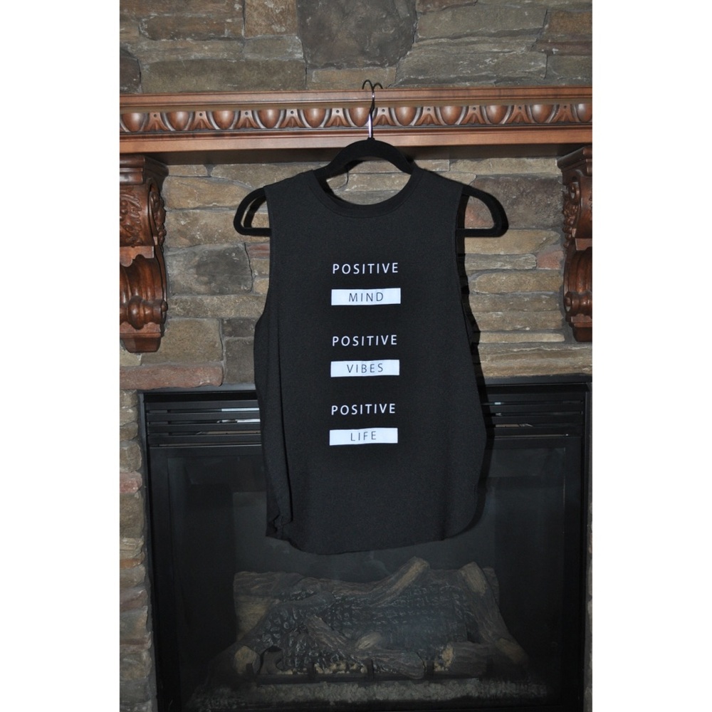 One love clothing size S black graphic blouse